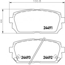 8DB 355 037-571 HELLA Комплект гальмівних колодок дисковий гальм