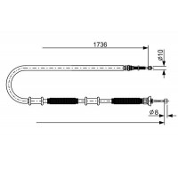 1 987 482 700 BOSCH Тросик, cтояночный тормоз