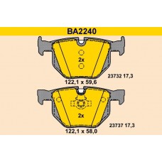 BA2240 BARUM КомплеК т гальмівних колодок, дискове гальмо