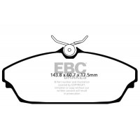 DPX2072 EBC Brakes КомплеК т гальмівних колодок, дискове гальмо
