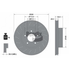 BDS1303HC BENDIX Braking Гальмівний диск