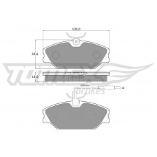 TX 10-76 TOMEX Brakes Комплект гальмівних колодок дисковий гальм