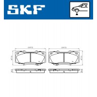 VKBP 80523 A SKF Комплект гальмівних колодок дисковий гальм