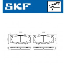 VKBP 80523 A SKF Комплект гальмівних колодок дисковий гальм