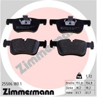 25506.180.1 ZIMMERMANN Комплект гальмівних колодок дисковий гальм