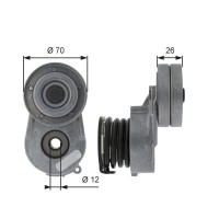 T38496 GATES НАТЯЖИТЕЛЬ РЕМЕНЯ, клиновой зубча