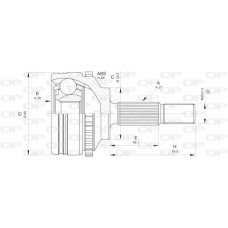 CVJ5365.10 OPEN PARTS Шарнирный комплект, Привідний вал