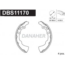 DBS11170 DANAHER Комплект гальмівних колодок