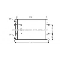 VN2204 AVA QUALITY COOLING Радіатор охолодження двигуна