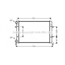 VN2204 AVA QUALITY COOLING Радіатор охолодження двигуна