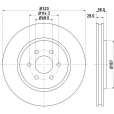 8DD 355 119-001 HELLA Гальмівний диск