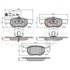 ADB1479 COMLINE Комплект гальмівних колодок дисковий гальм