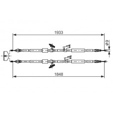 1 987 482 280 BOSCH Тросик, cтояночный тормоз