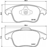 P 61 136 BREMBO Комплект гальмівних колодок дисковий гальм