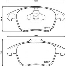 P 61 136 BREMBO Комплект гальмівних колодок дисковий гальм