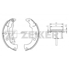 BK-4281 ZEKKERT Комплект гальмівних колодок