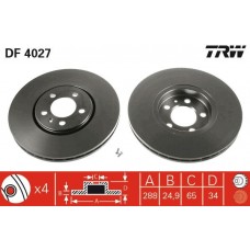 DF4027 TRW Гальмівний диск
