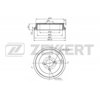 BS-6320 ZEKKERT Гальмівний барабан