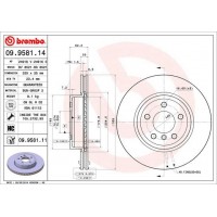 09.9581.14 BREMBO Гальмівний диск