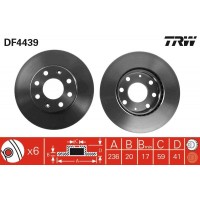 DF4439 TRW Гальмівний диск