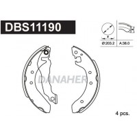 DBS11190 DANAHER Комплект гальмівних колодок