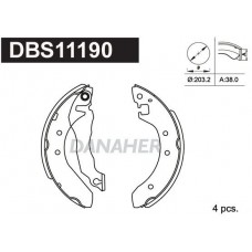 DBS11190 DANAHER Комплект гальмівних колодок