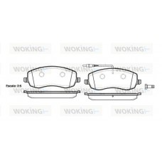 P12933.02 WOKING Комплект гальмівних колодок дисковий гальм