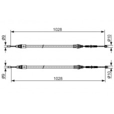 1 987 482 423 BOSCH Тросик, cтояночный тормоз