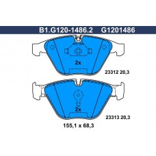 B1.G120-1486.2 GALFER Комплект гальмівних колодок дисковий гальм