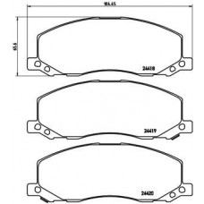 P 59 058 BREMBO Комплект гальмівних колодок дисковий гальм