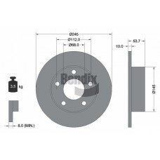 BDS1952 BENDIX Braking Гальмівний диск