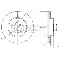TX 72-56 TOMEX Brakes Гальмівний диск