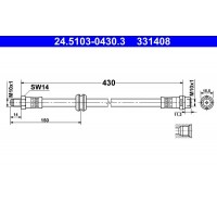 24.5103-0430.3 ATE Гальмівний шланг