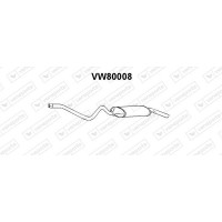 VW80008 VENEPORTE Глушник вихлопних газів кінцевий