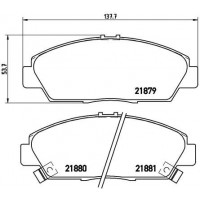 P 28 021 BREMBO КомплеК т гальмівних колодок, дискове гальмо