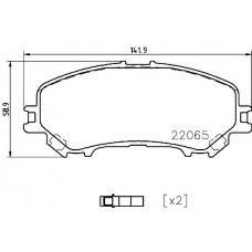 P 56 099 BREMBO КомплеК т гальмівних колодок, дискове гальмо