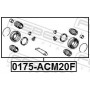 0175-ACM20F FEBEST Ремкомплект, Гальмівний супорт