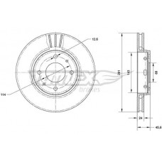 TX 70-69 TOMEX Brakes Гальмівний диск