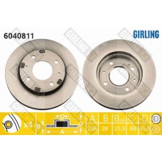 6040811 GIRLING Гальмівний диск