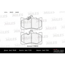 E100312 MILES КомплеК т гальмівних колодок, дискове гальмо