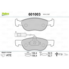 601003 VALEO Комплект гальмівних колодок дисковий гальм