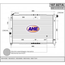 107.027/A AHE Радіатор охолодження двигуна