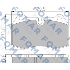 FO 904981 FOMAR Friction Комплект гальмівних колодок дисковий гальм