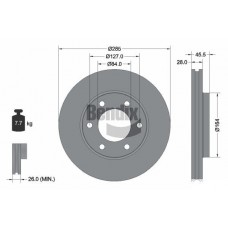 BDS1961 BENDIX Braking Гальмівний диск