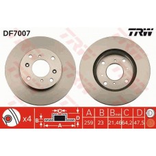 DF7007 TRW Гальмівний диск