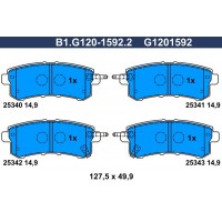 B1.G120-1592.2 GALFER КомплеК т гальмівних колодок, дискове гальмо