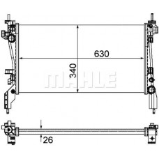 CR 1122 000P MAHLE Радіатор охолодження двигуна