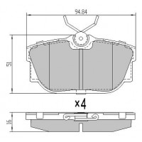 FBP-1162 FREMAX Комплект гальмівних колодок дисковий гальм