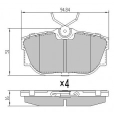 FBP-1162 FREMAX Комплект гальмівних колодок дисковий гальм