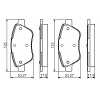 0 986 495 102 BOSCH Комплект гальмівних колодок дисковий гальм